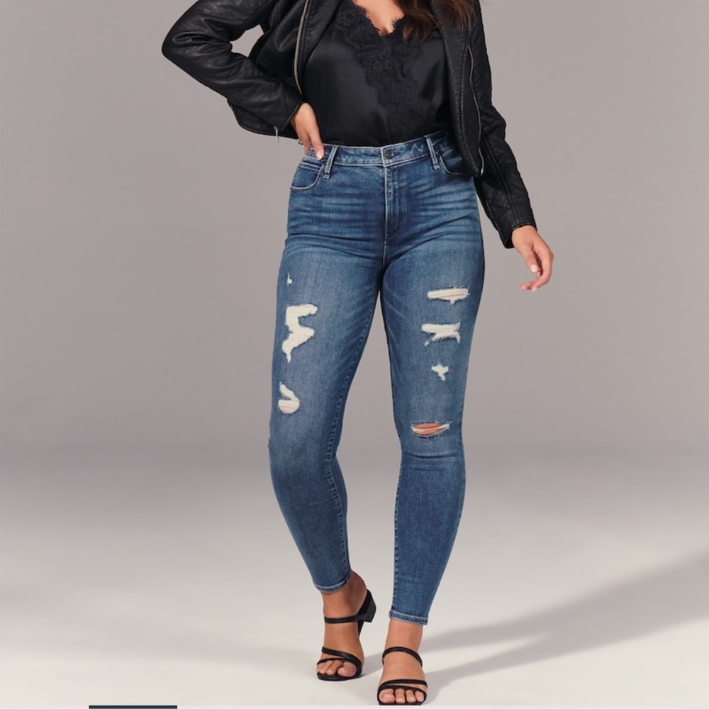 A&F High Rise Super Skinny Jeans
